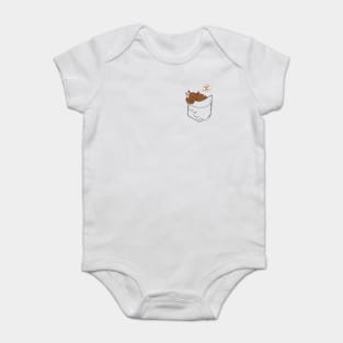 Canadian House Hippo Pocket (Light color) Baby Bodysuit